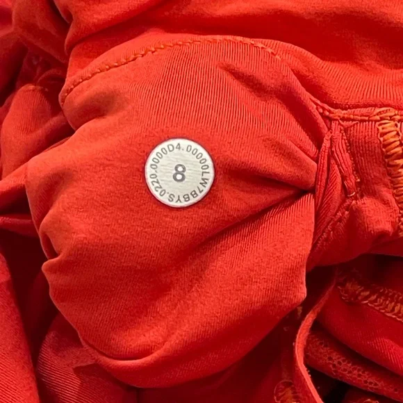 Lululemon Carnation Red Hotty Hot High Rise Short 4" *Mesh Size 8 - Picture 6 of 6